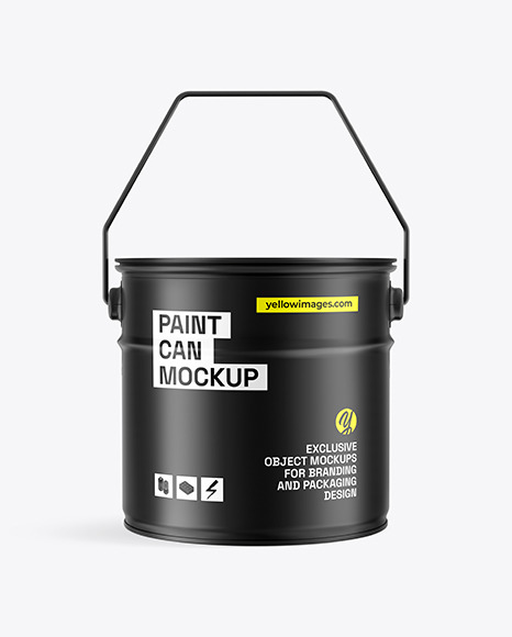 Matte Paint Bucket Mockup