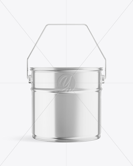 Metallic Paint Bucket Mockup