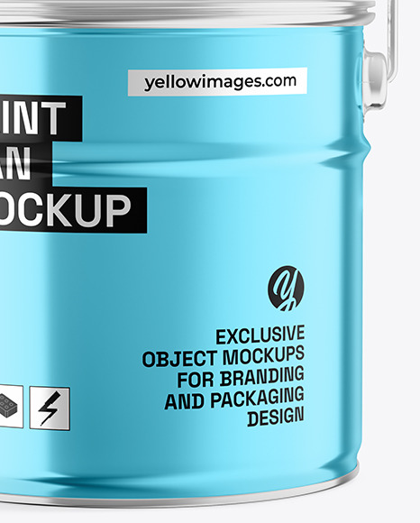 Metallic Paint Bucket Mockup