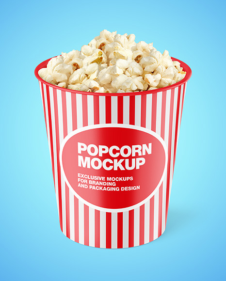 Matte Popcorn Bucket Mockup