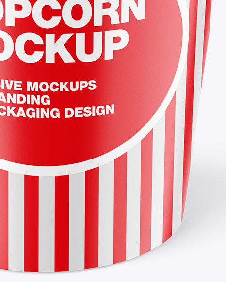 Matte Popcorn Bucket Mockup