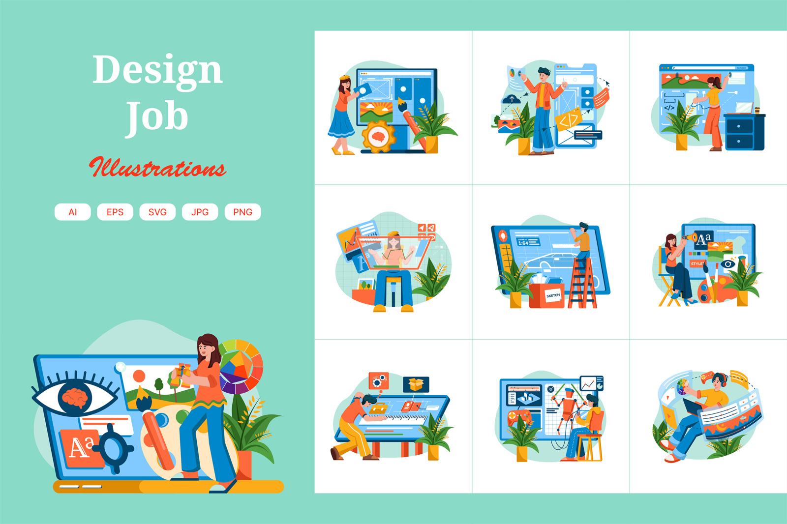 M633_Design Job Illustration Pack M633_Design Job Illustration Pack