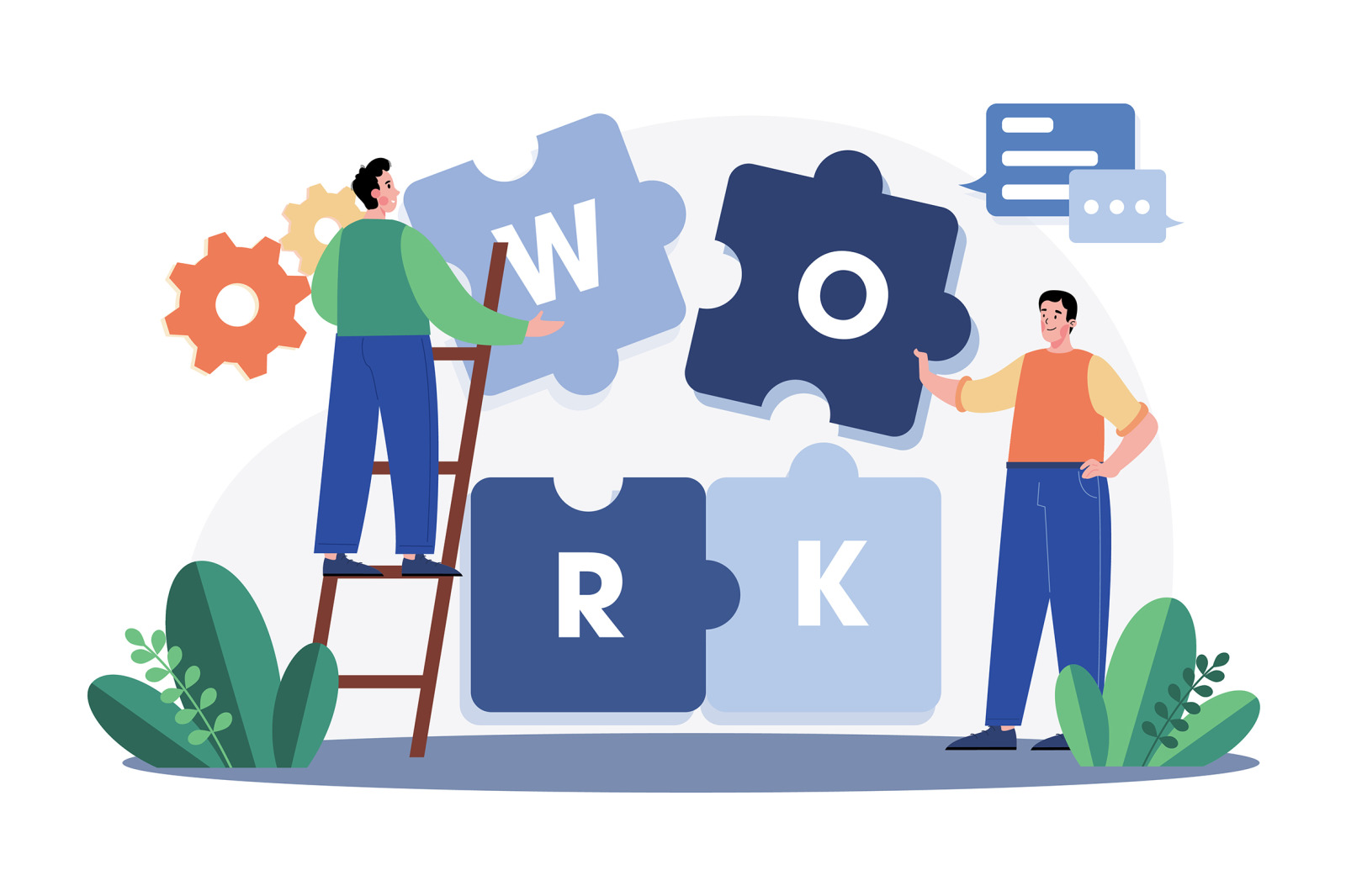 M643_Teamwork Illustration Pack