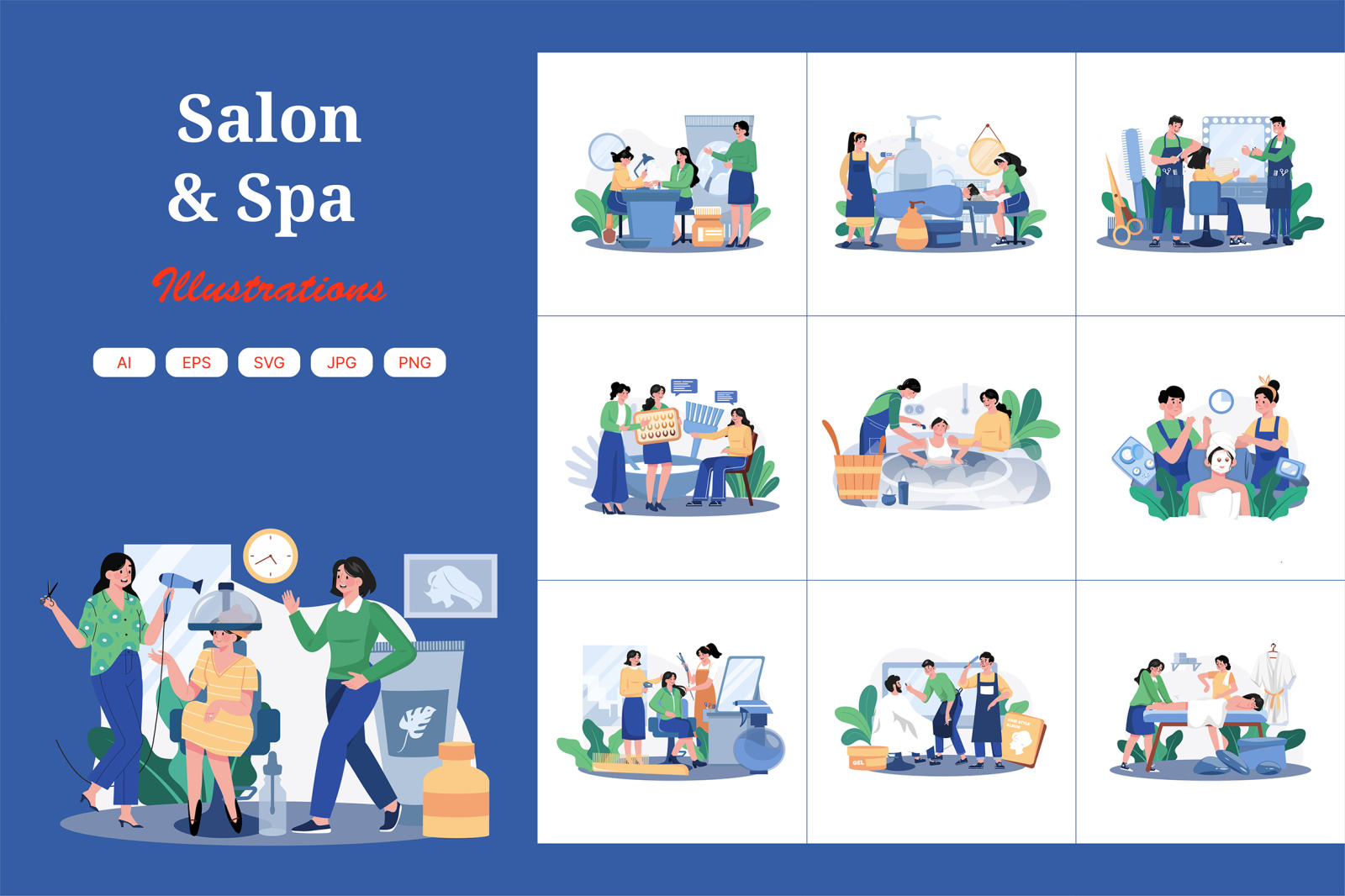 M637_Spa &amp; Salon Illustration Pack