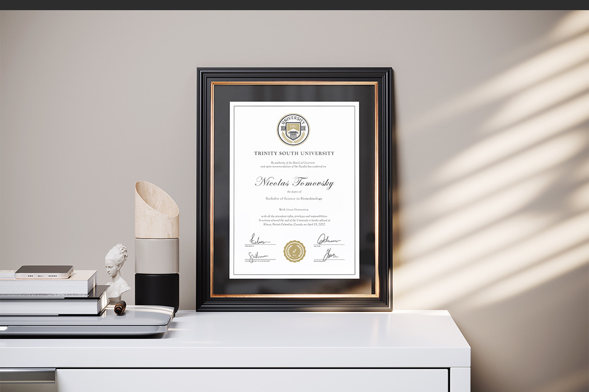 Award Document Frame Mockup