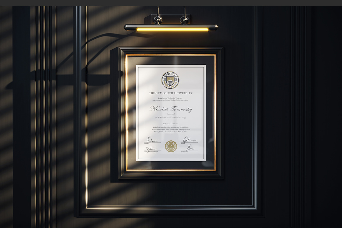 Award Document Frame Mockup