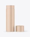 Opened Kraft Paper Tube Mockup