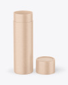 Opened Kraft Paper Tube Mockup