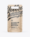 Kraft Paper Stand-Up Pouch w/ Handle Mockup