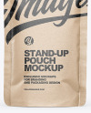 Kraft Paper Stand-Up Pouch w/ Handle Mockup