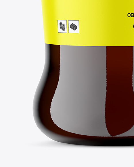 Soy Sauce Glass Bottle Mockup