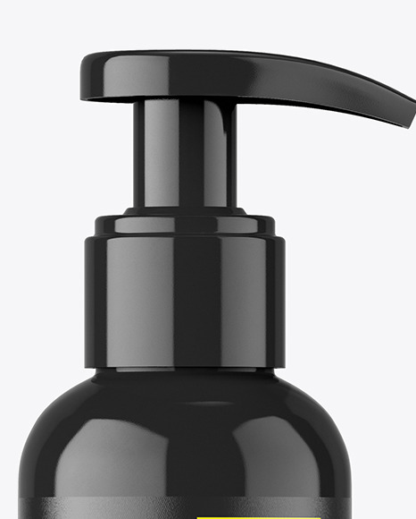 100ml Glossy Bottle with Pump Mockup 100ml Glossy Bottle with Pump Mockup