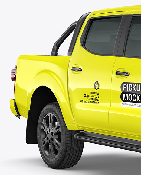 Pickup Truck Mockup - Half Side View