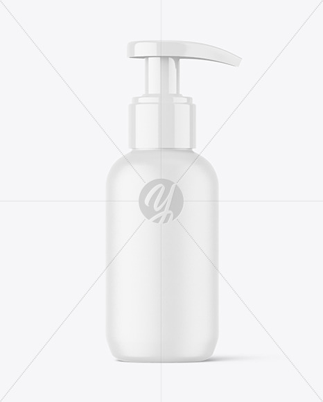 100ml Matte Bottle with Pump Mockup