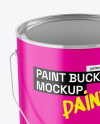 Opened Matte Paint Bucket Mockup