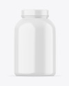 Glossy Protein Jar Mockup