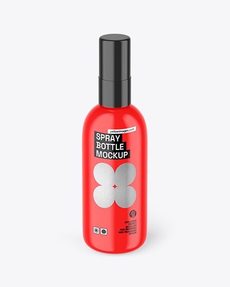 Glossy Spray Bottle Mockup