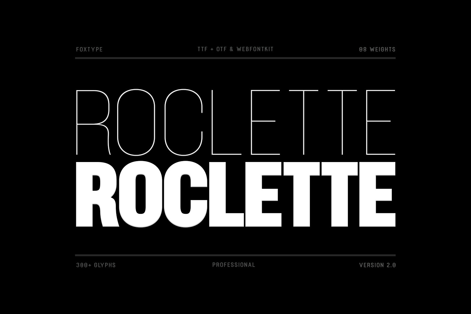 Roclette Pro Typeface