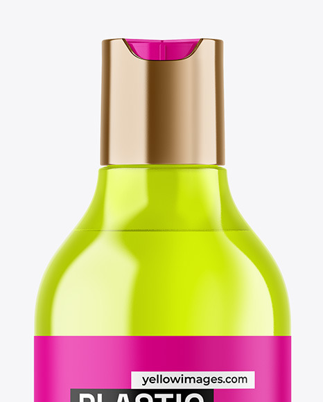 Color Plastic Cosmetic Bottle Mockup Color Plastic Cosmetic Bottle Mockup