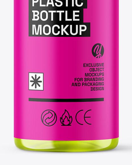 Color Plastic Cosmetic Bottle Mockup Color Plastic Cosmetic Bottle Mockup