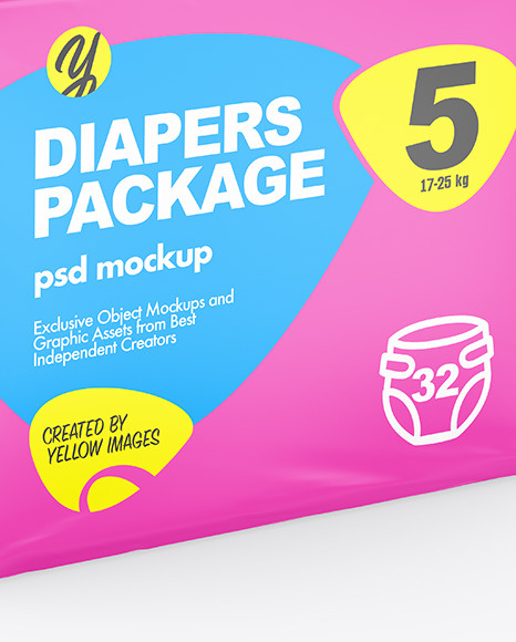 Diapers Package Mockup