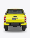 Pickup Truck Mockup - Back View