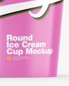 Glossy Ice Cream Cup Mockup