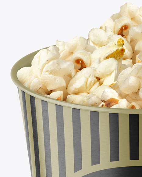 Paper Popcorn Bucket Mockup