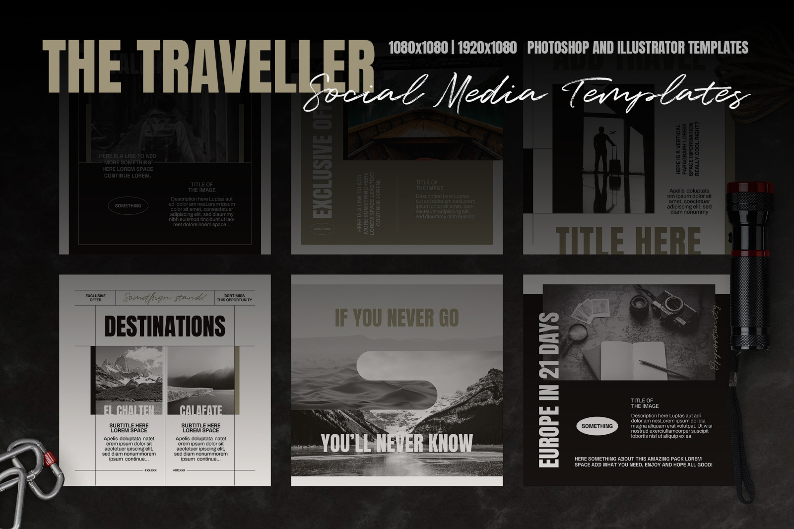 The Traveller Social Media Templates