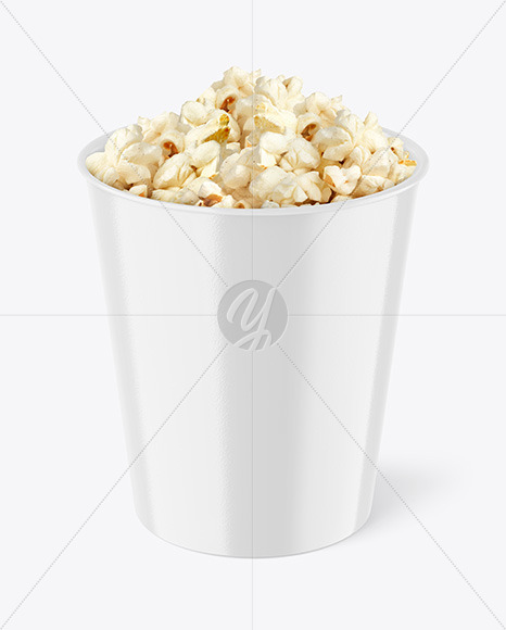 Cardboard Popcorn Bucket Mockup