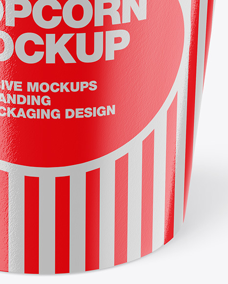 Cardboard Popcorn Bucket Mockup