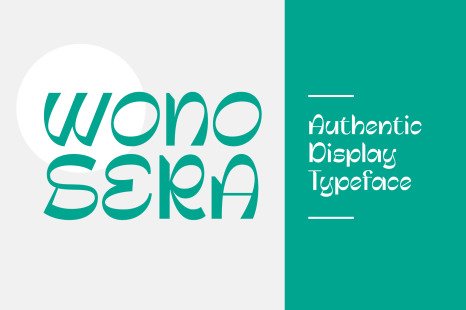 Wonosera Font - Beauty packaging