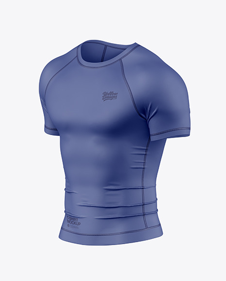 Men’s Compression T-Shirt Mockup - Half Side View