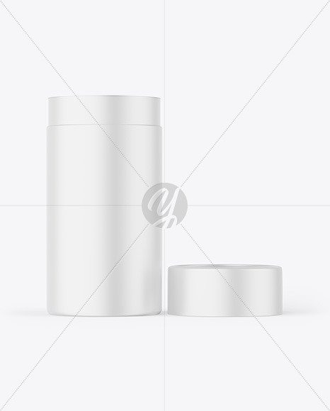 Matte Opened Paper Tube Mockup