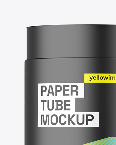 Matte Opened Paper Tube Mockup