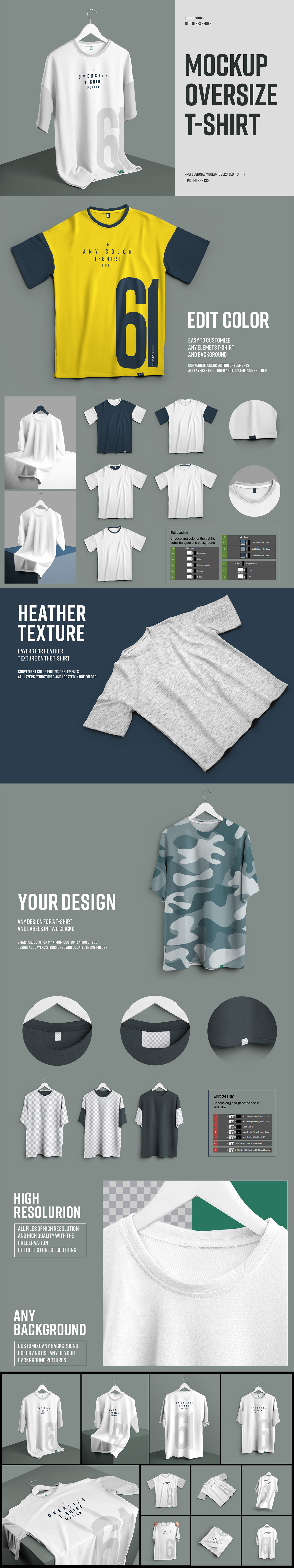 11 Mockups Oversize T-shirt 11 Mockups Oversize T-shirt