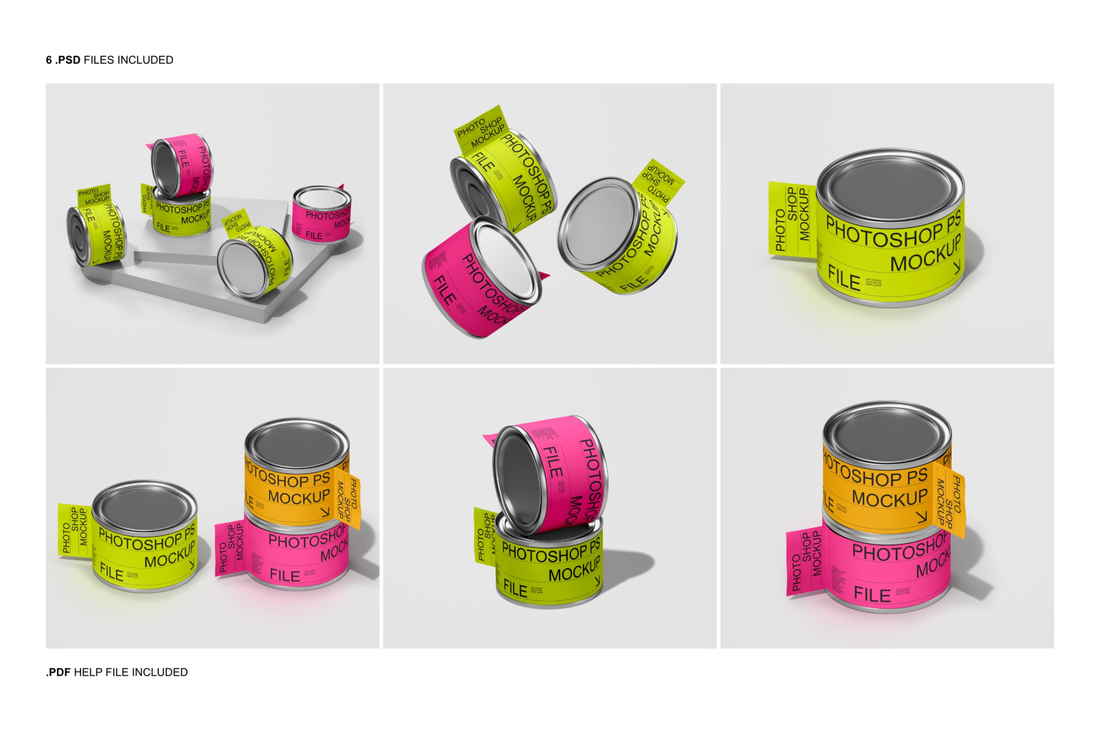 Paint Can Mockup Set Paint Can Mockup Set