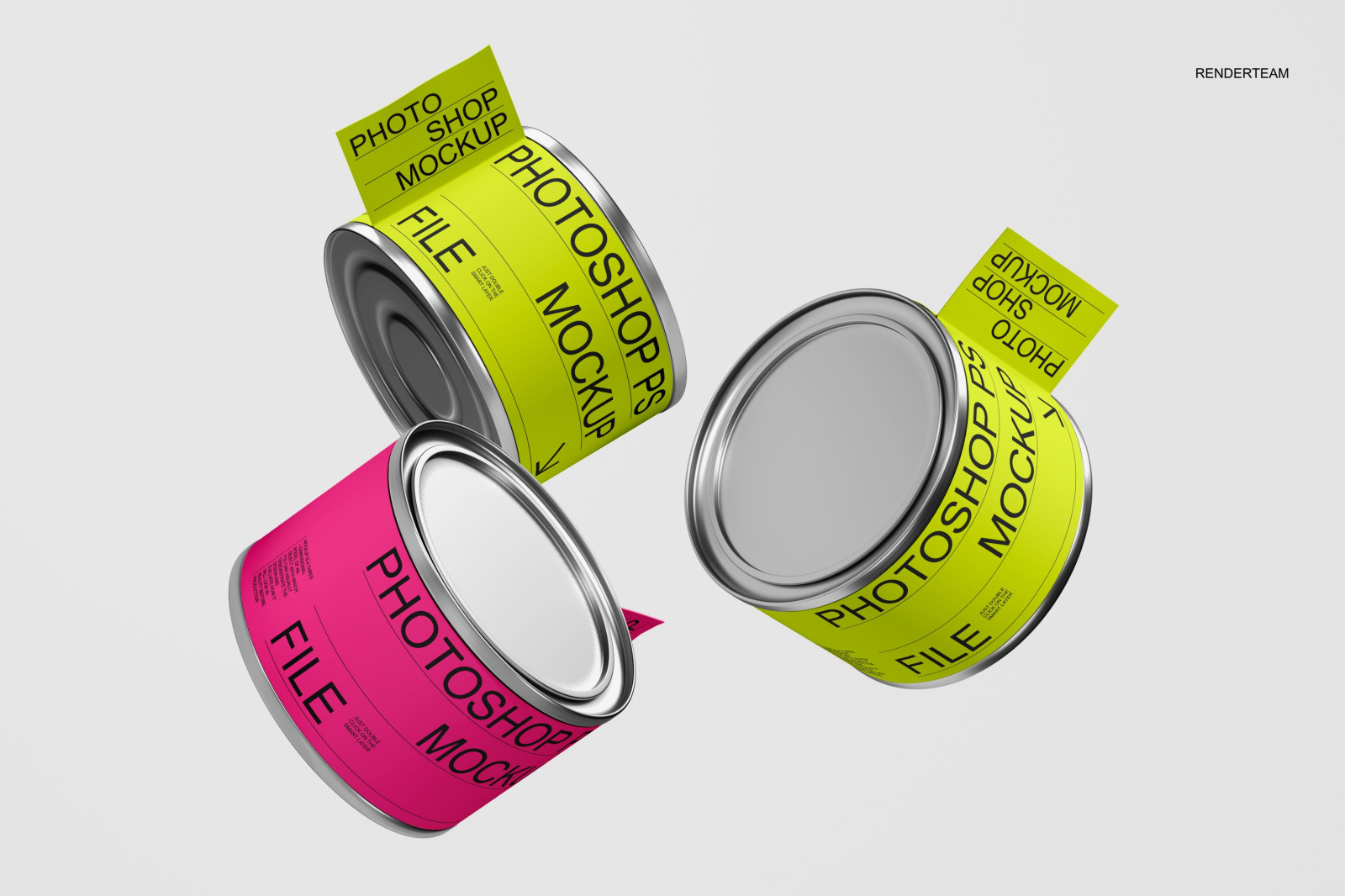 Paint Can Mockup Set Paint Can Mockup Set