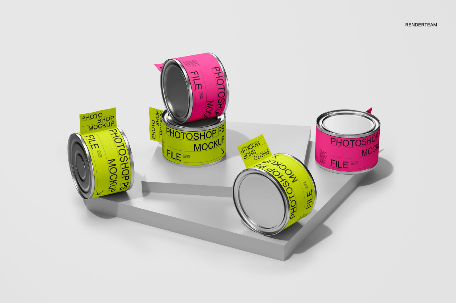 Paint Can Mockup Set Paint Can Mockup Set