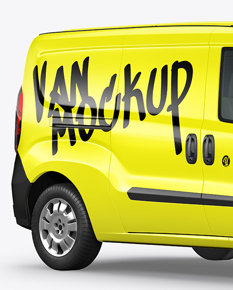 Panel Van Mockup - Half Side View