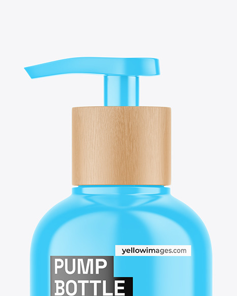 Glossy Pump Bottle Mockup