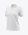 Women's Polo T-Shirt Mockup - Half Side View