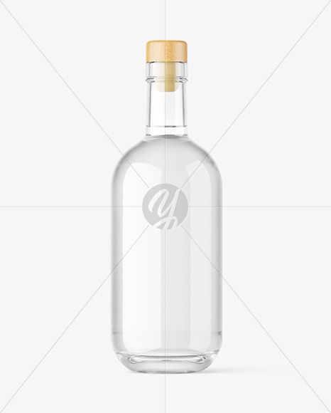 Clear Glass Vodka Bottle Mockup Clear Glass Vodka Bottle Mockup