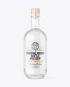 Clear Glass Vodka Bottle Mockup