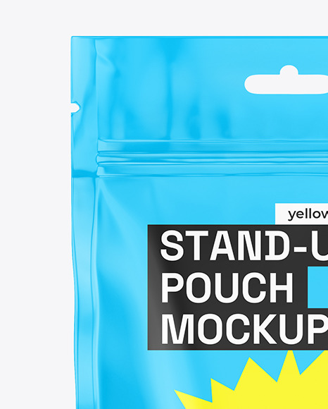 Glossy Stand Up Pouch Mockup