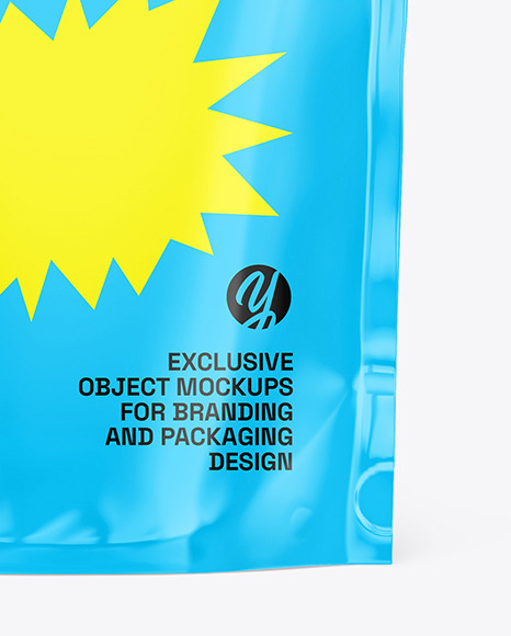 Glossy Stand Up Pouch Mockup