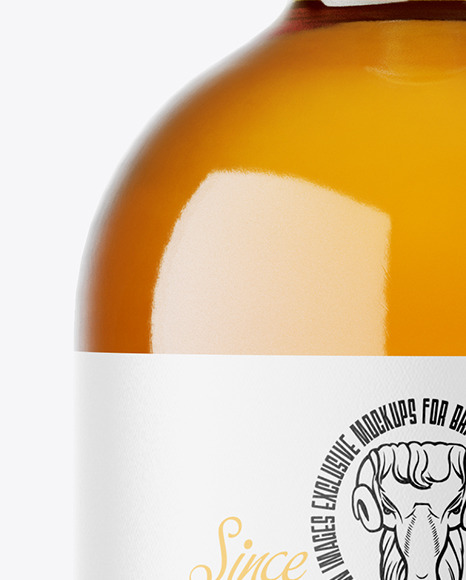 Clear Glass Whiskey Bottle Mockup Clear Glass Whiskey Bottle Mockup