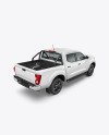 Pickup Truck Mockup - Back Half Side View