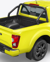 Pickup Truck Mockup - Back Half Side View