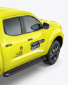 Pickup Truck Mockup - Back Half Side View